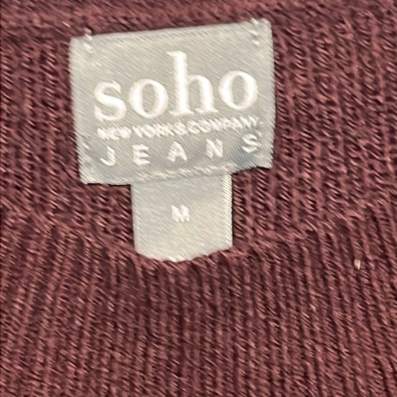 Burgundy Sweater Criss Cross Arm Laced - Picture 9 of 14